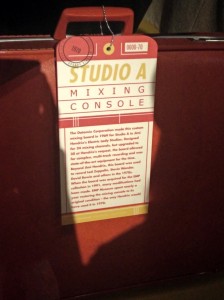 Studio A Mixing Console