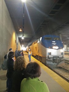 Here comes our train!   
